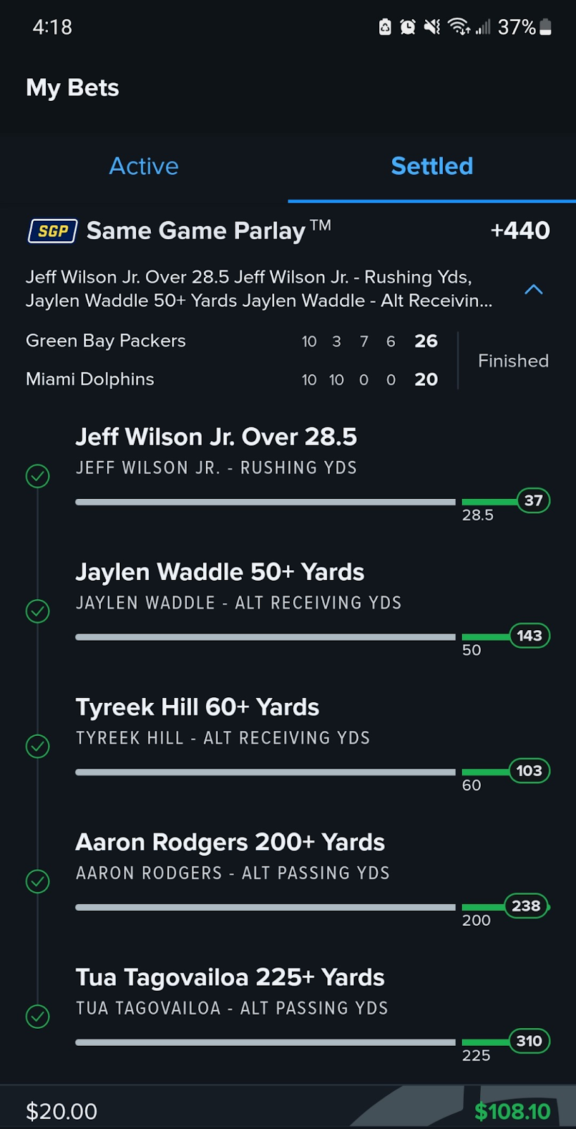 2023 Week 1 Same-Game Parlays (TNF)